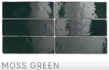 Equipe Artisan Moss Green 6.5x20 Polished Tiles