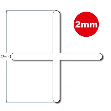 2mm Long Legged Tile Spacers (250)