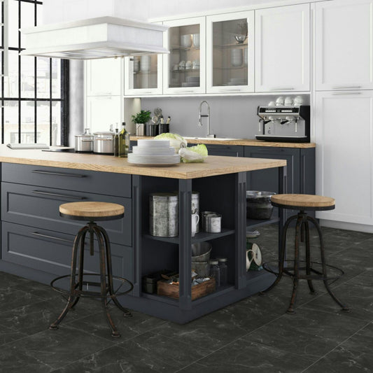 Botticino Dark Falquon 8mm Laminate Lifestyle Image