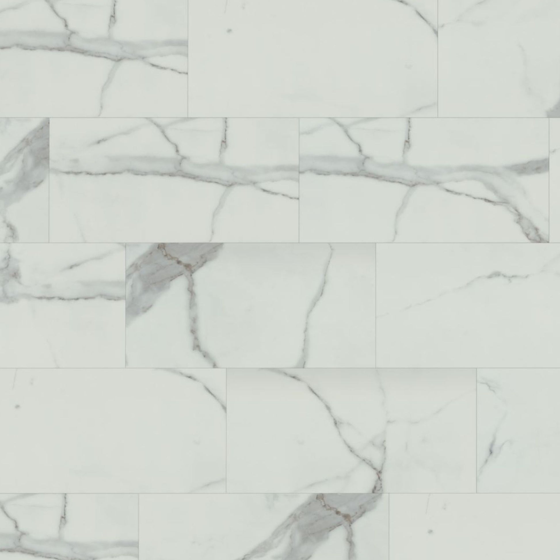 Carrara White Marble Matt Lignum Core Tile 5.5mm Rigid Vinyl Board Image