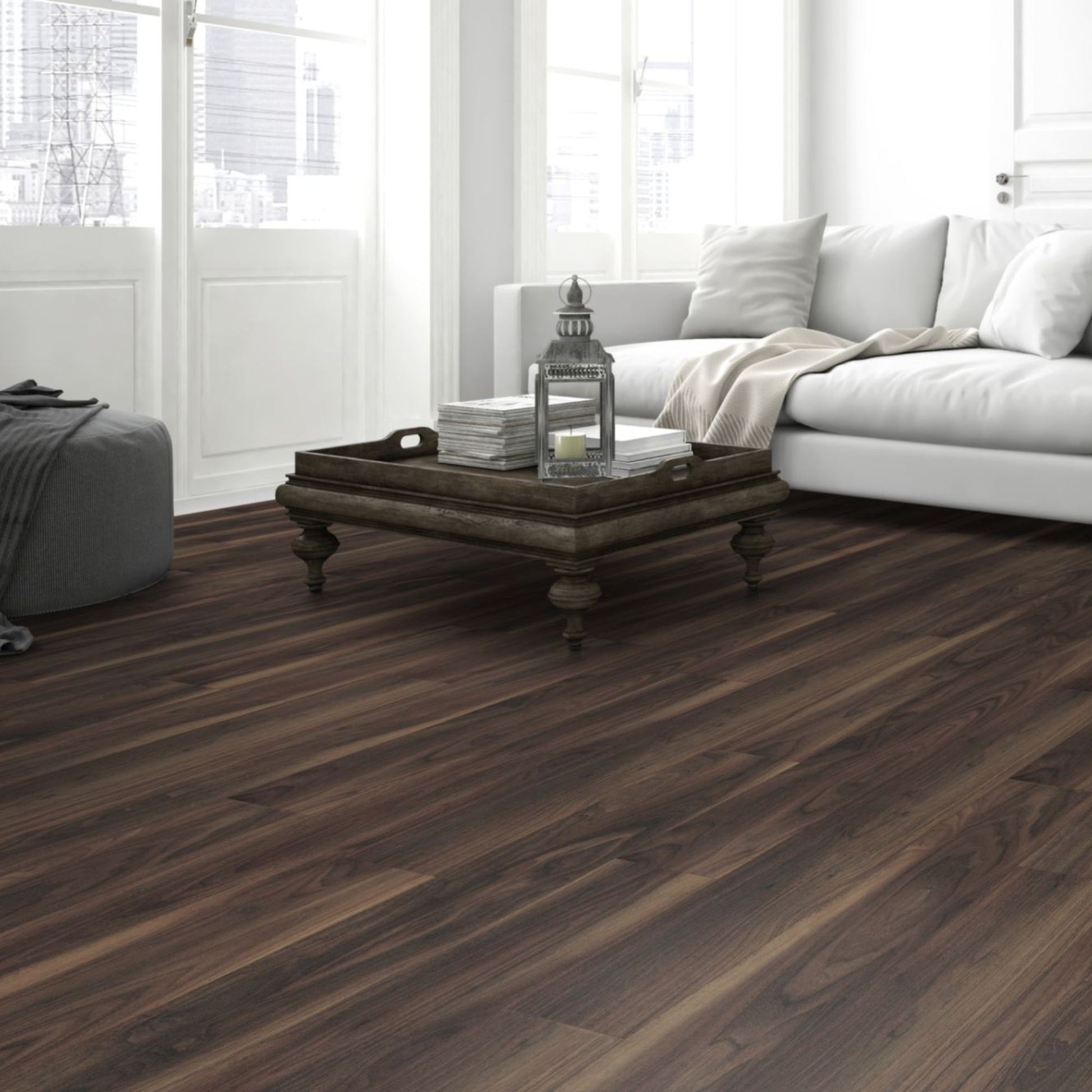 Dark Walnut Eurohome 12mm Laminate Lifestyle Image