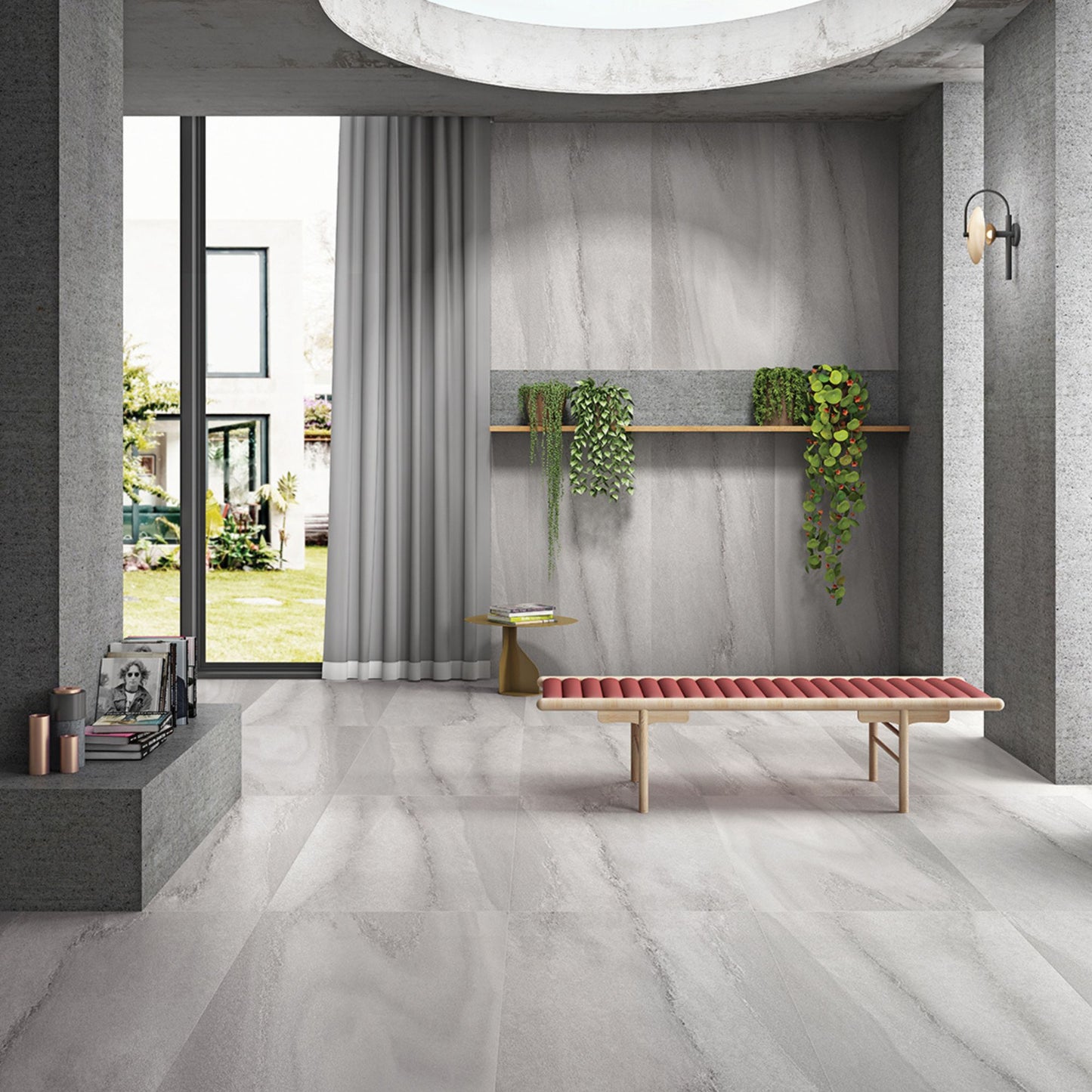 Dazzle Urbano Gris Semi Polished 1200x600 Lifestyle Image