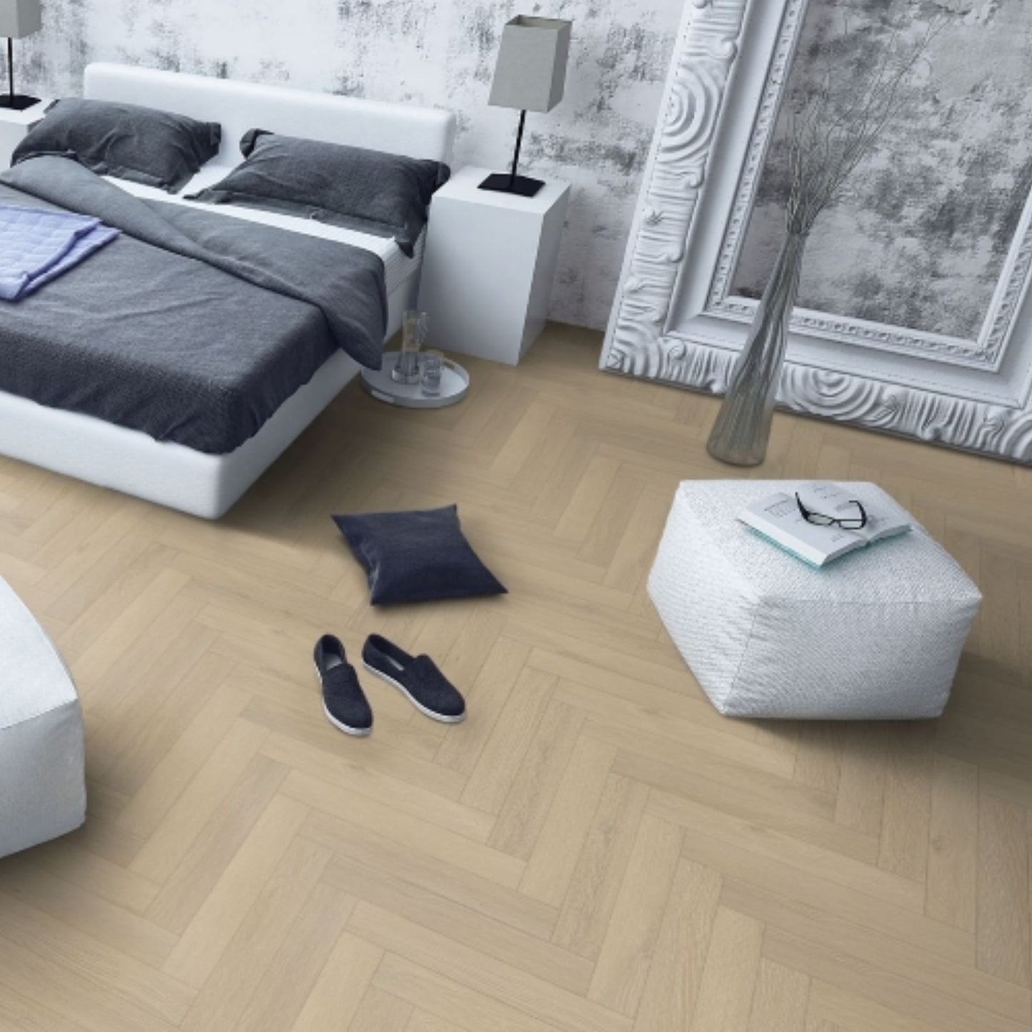 Denver Oak Herringbone Lignum Fusion 12mm Laminate Lifestyle Image