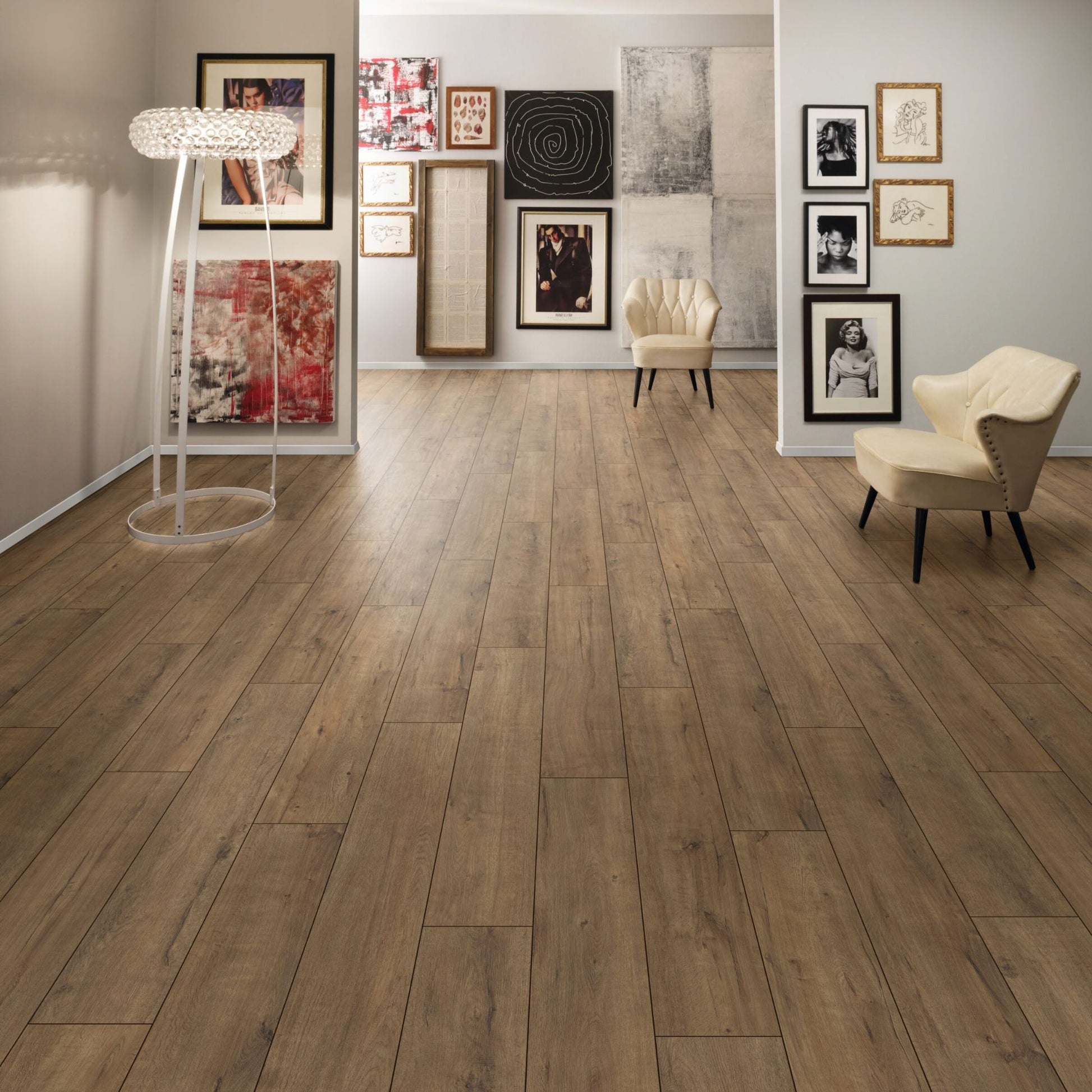 Fawn Apollo Oak Super Natural 8mm Laminate Lifestyle Image