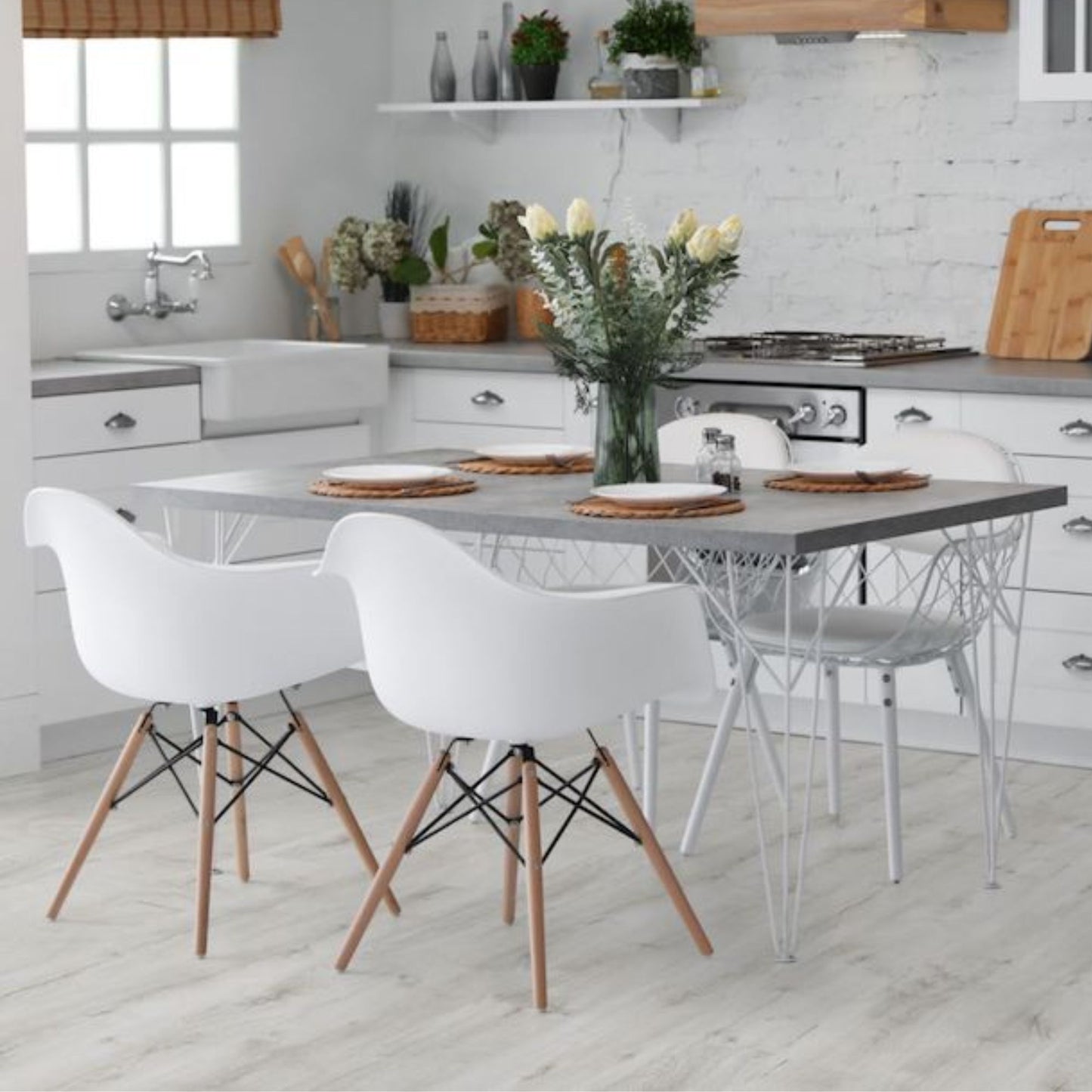 Fresco Snow Kaindl Gloss 8mm Laminate Lifestyle Image