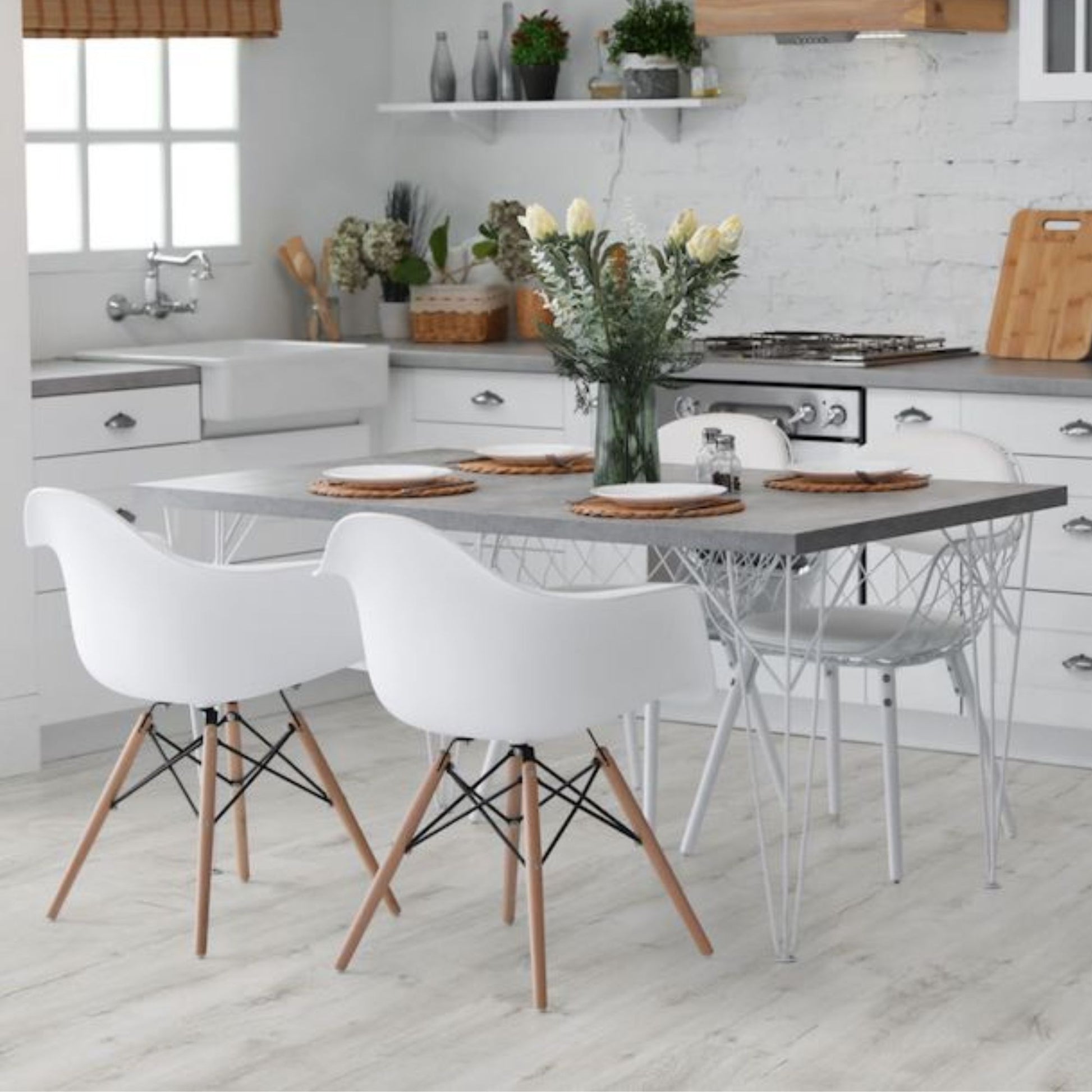 Fresco Snow Kaindl Gloss 8mm Laminate Lifestyle Image