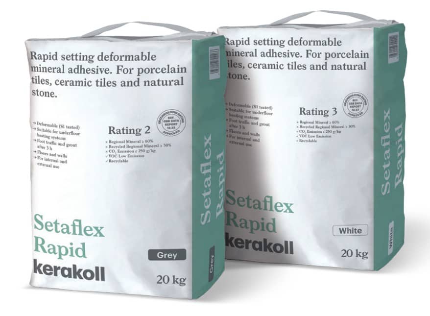 Kerakoll setaflex rapid set tile adhesive bag