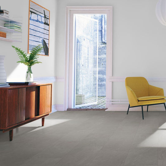 Light Grey Slate Lignum Core Tile 5.5mm Rigid Vinyl Lifestyle Image