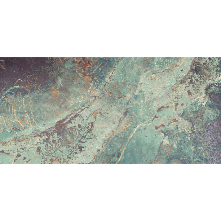 metallic blue large format porcelain tile