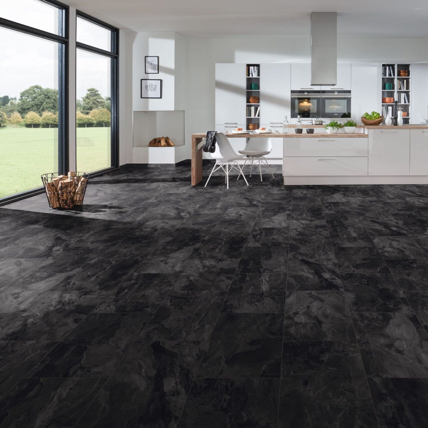 Nightfall Slate Organic Classic 8mm Laminate Lifestyle Image
