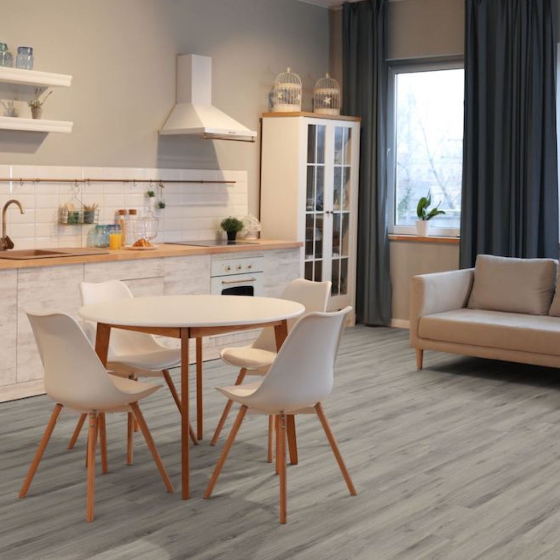 Rustic Grey Oak Lignum Core 5mm Rigid Vinyl Lifestyle Image