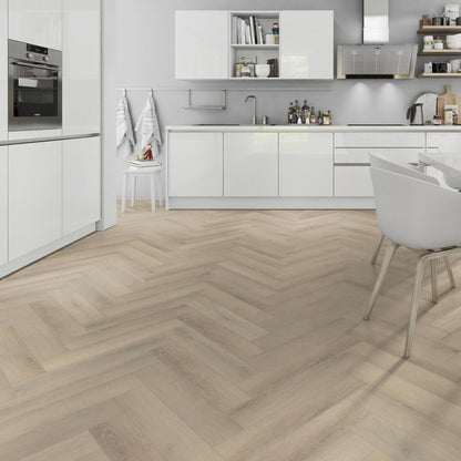 Seashell Oak Herringbone Lignum Core 5mm Rigid Vinyl Lifestyle Image