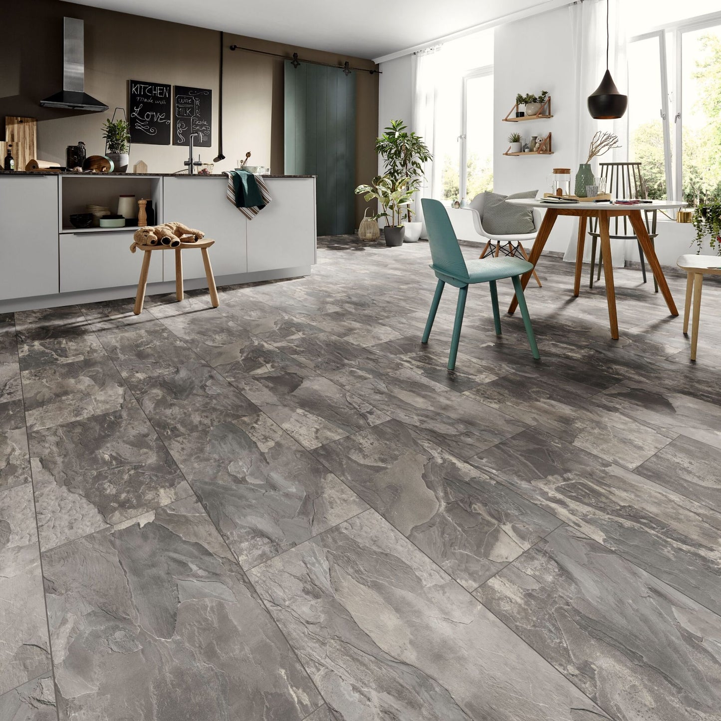 Silverado Slate Organic Classic 8mm Laminate Lifestyle Image