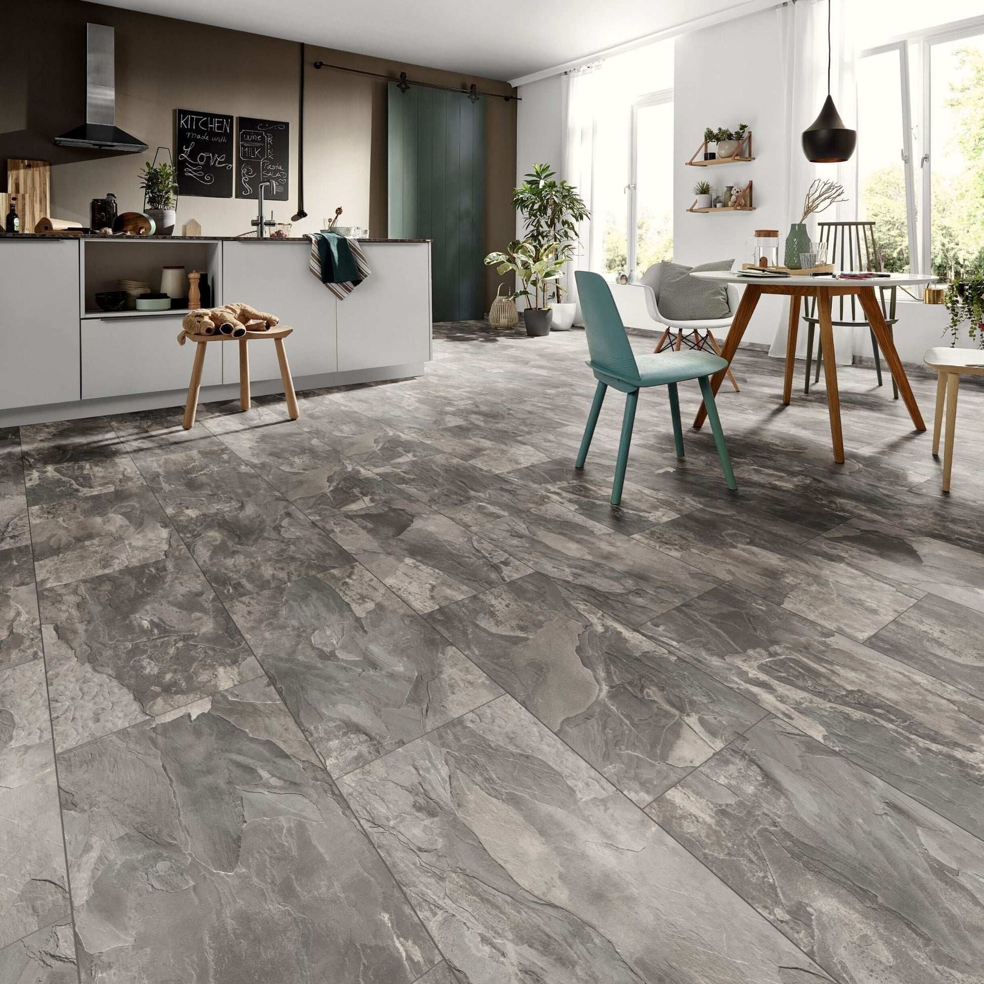 Silverado Slate Organic Classic 8mm Laminate Lifestyle Image