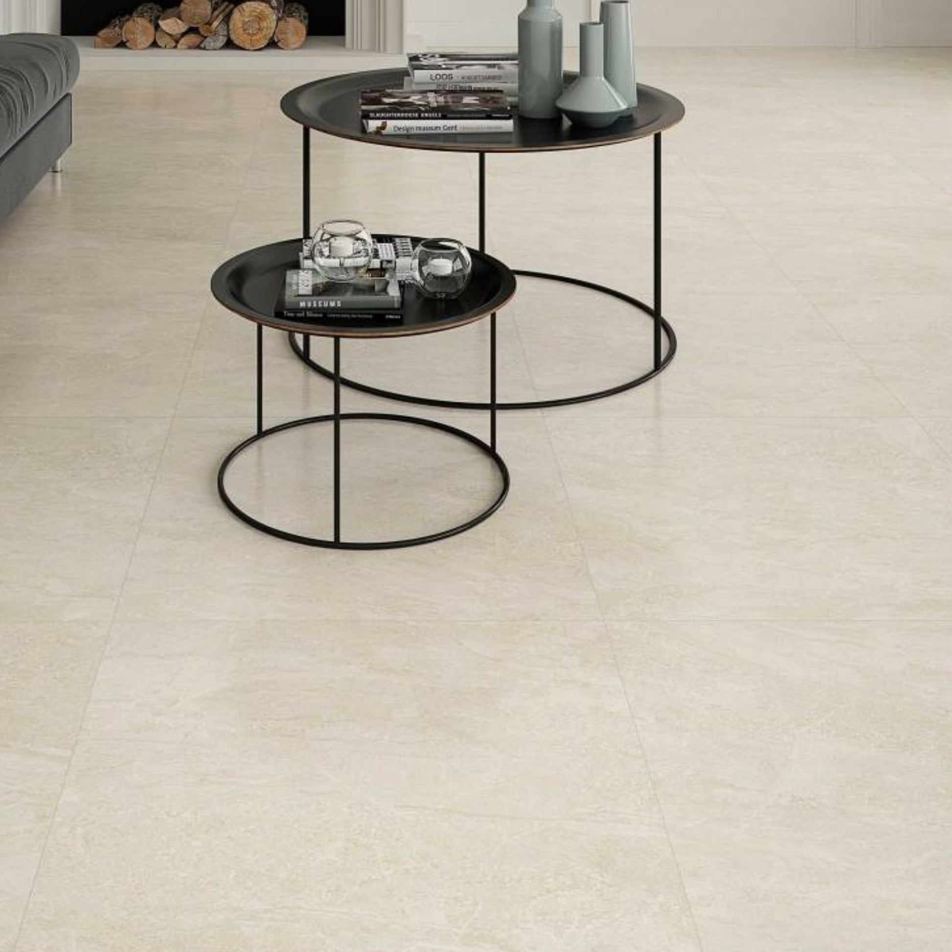 Trento Cream Semi Polished 600x600 Lifestyle Image