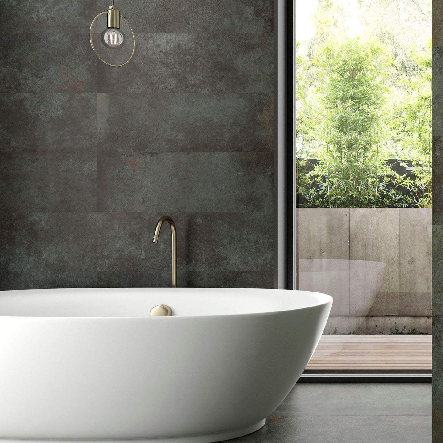Alloy Coal Matt 1200x600 Tiles Lifestyle Image