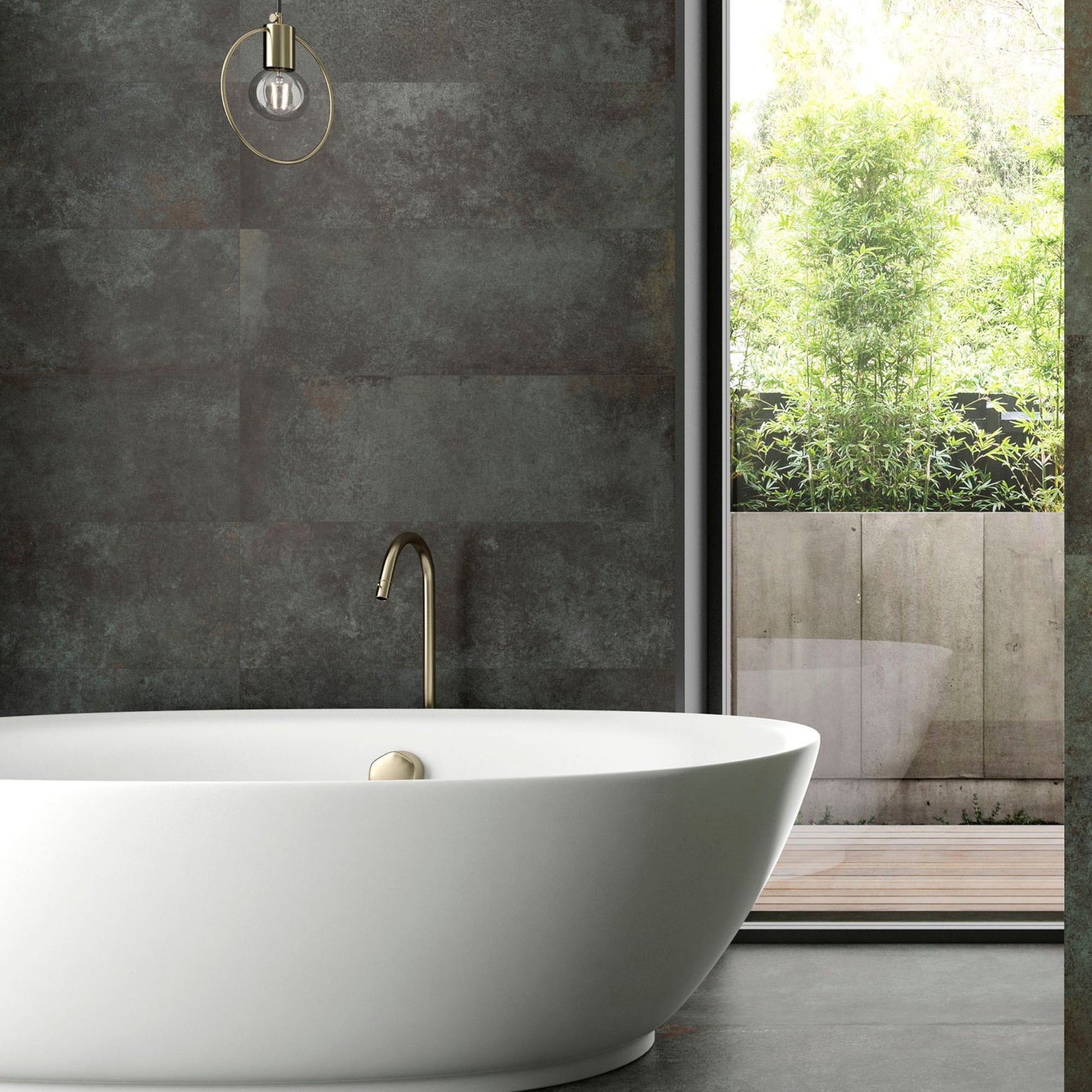 Alloy Coal Matt 1200x600 Tiles Lifestyle Image