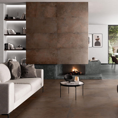 Alloy Copper Matt 1200x600 Tiles Lifestyle Image