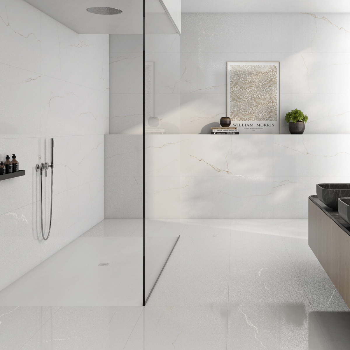 Bianco Mare Gold Semi Polished 1200x600
