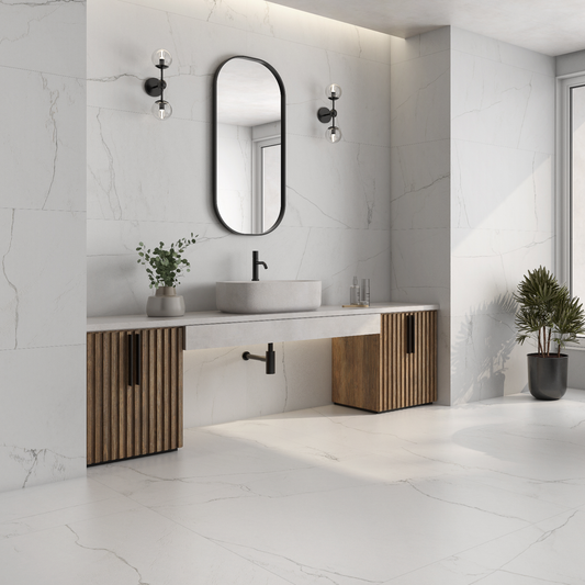 Bianco Mare Semi Polished 1200x600