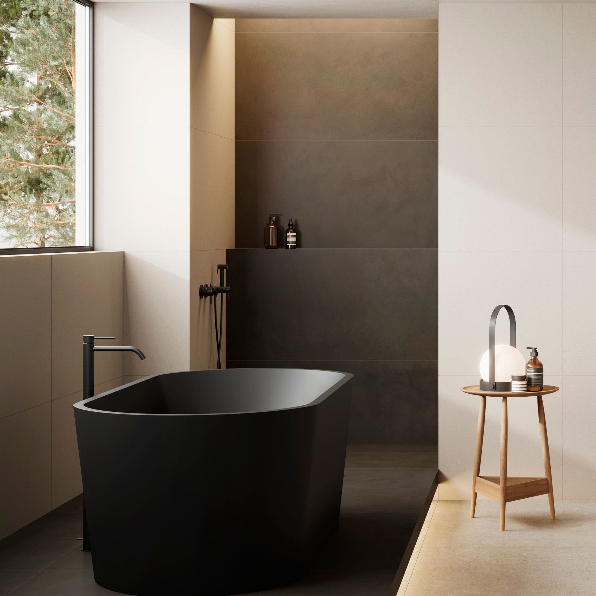 Core Coal Matt 1200x600 Tiles Lifestyle Image