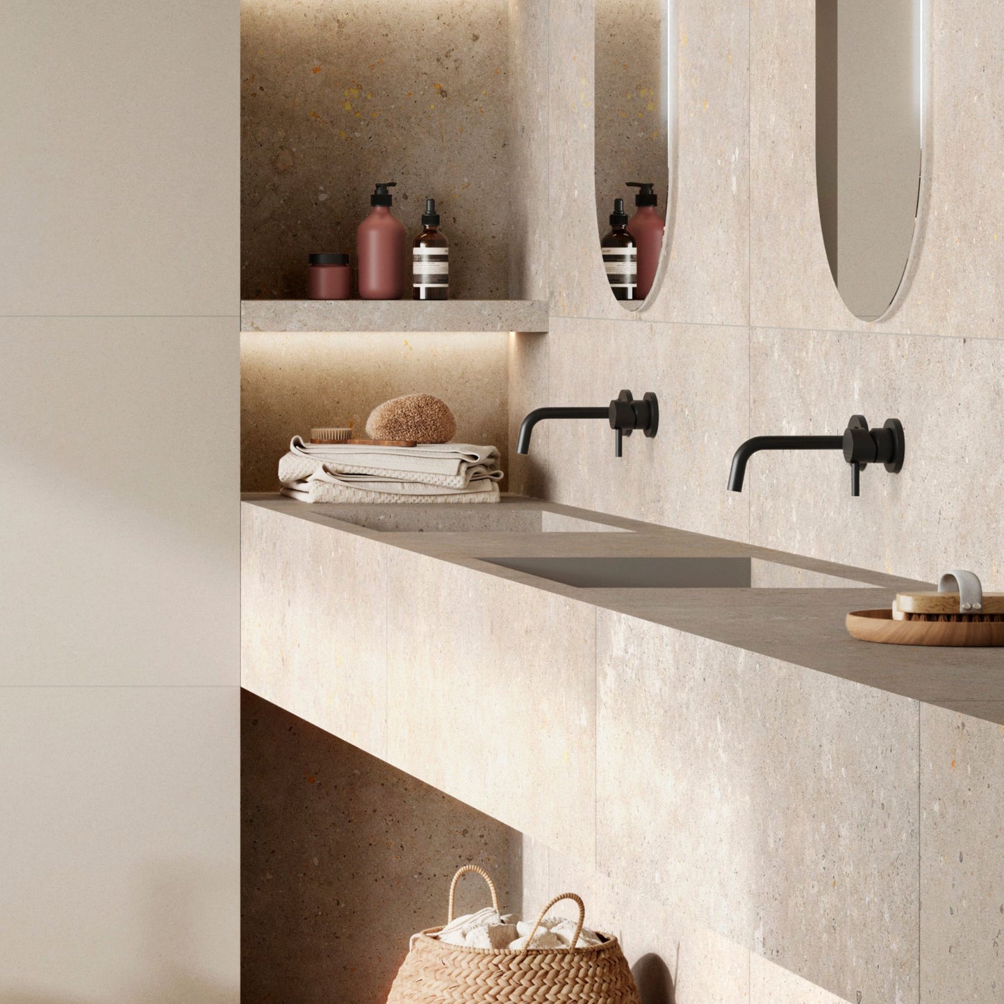 Core Mix Pearl Matt 1200x600 Tiles Lifestyle Image
