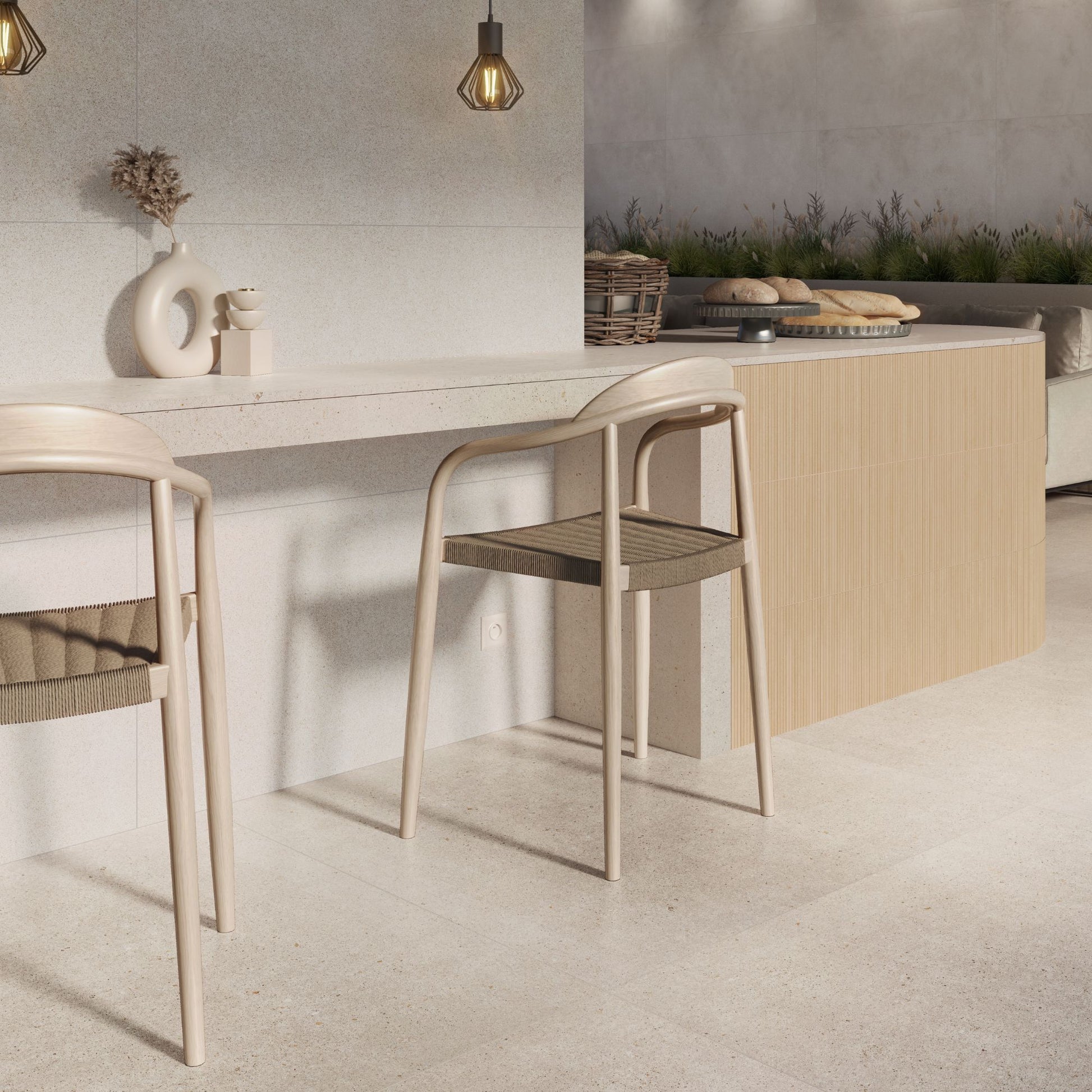 Core Mix White Matt 1200x600 Tiles Lifestyle Image