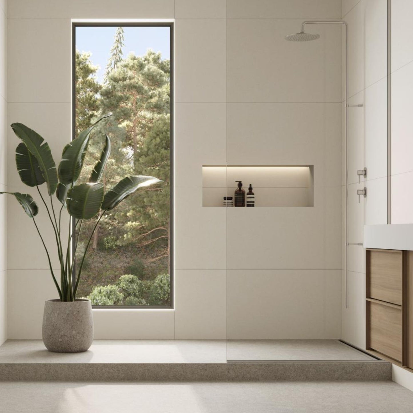 Core White Matt 1200x600 Tiles Lifestyle Image