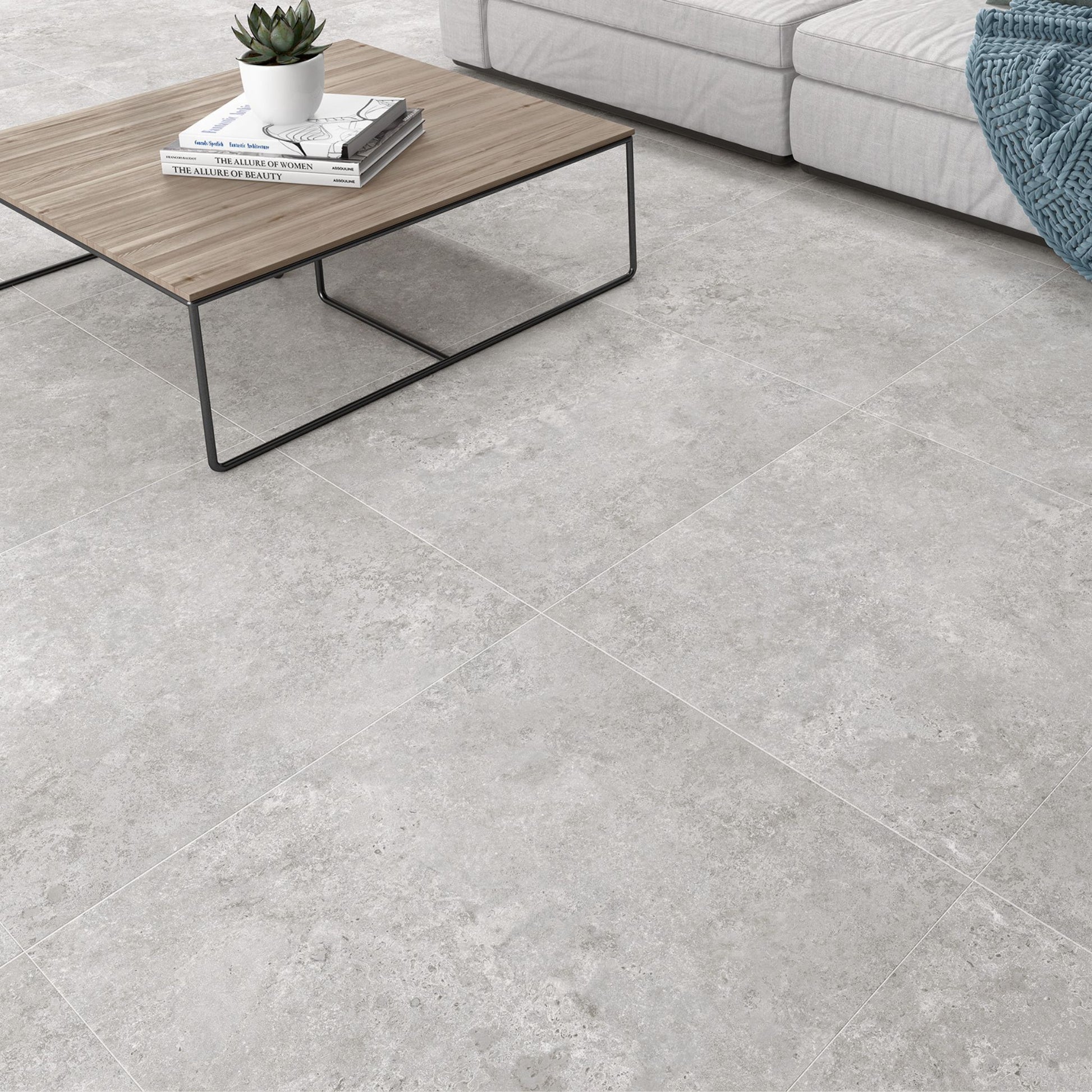 edge gris floor tile in livingroom by pamesa ceramica