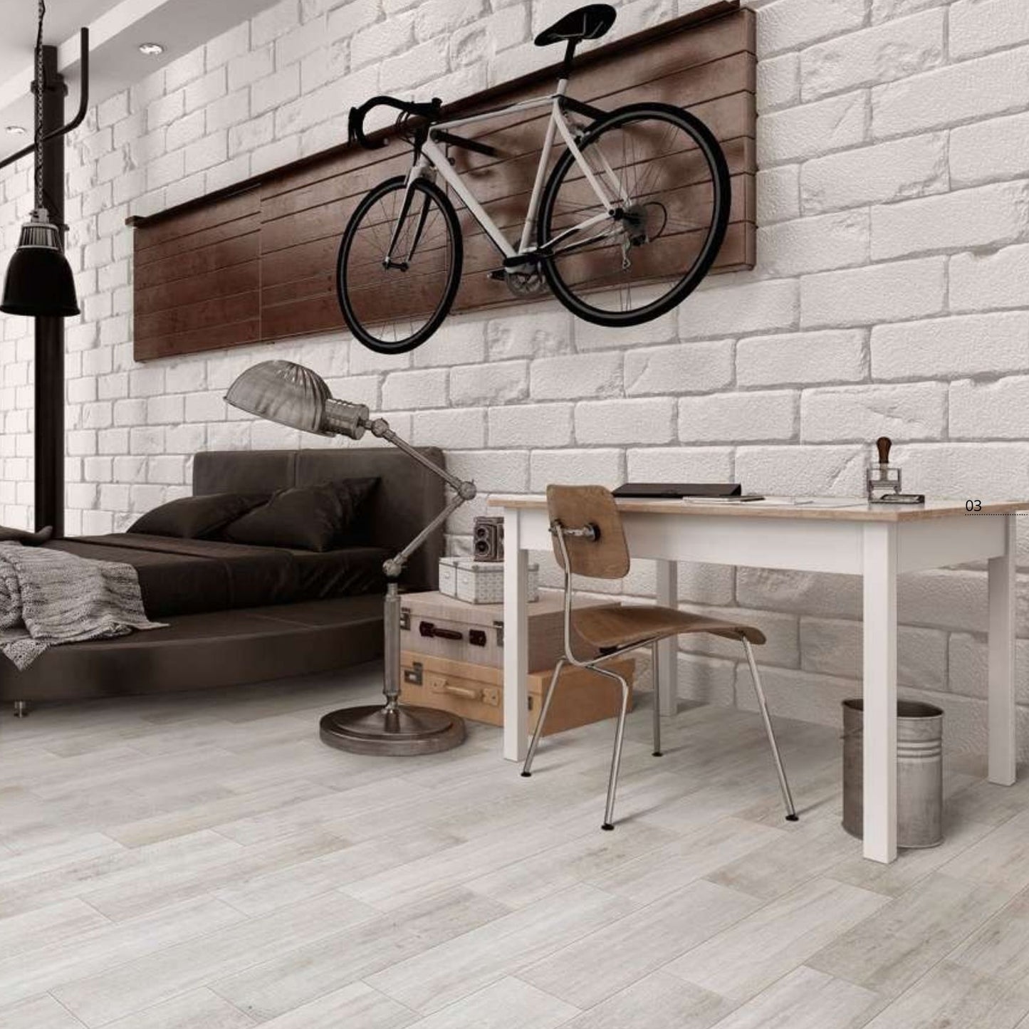 fusion white wood effect porcelain tile