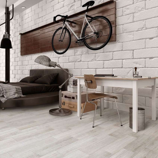 fusion white wood effect porcelain tile