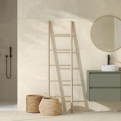 kenzo marfil large format tiles by pamesa ceramica in a bathroom