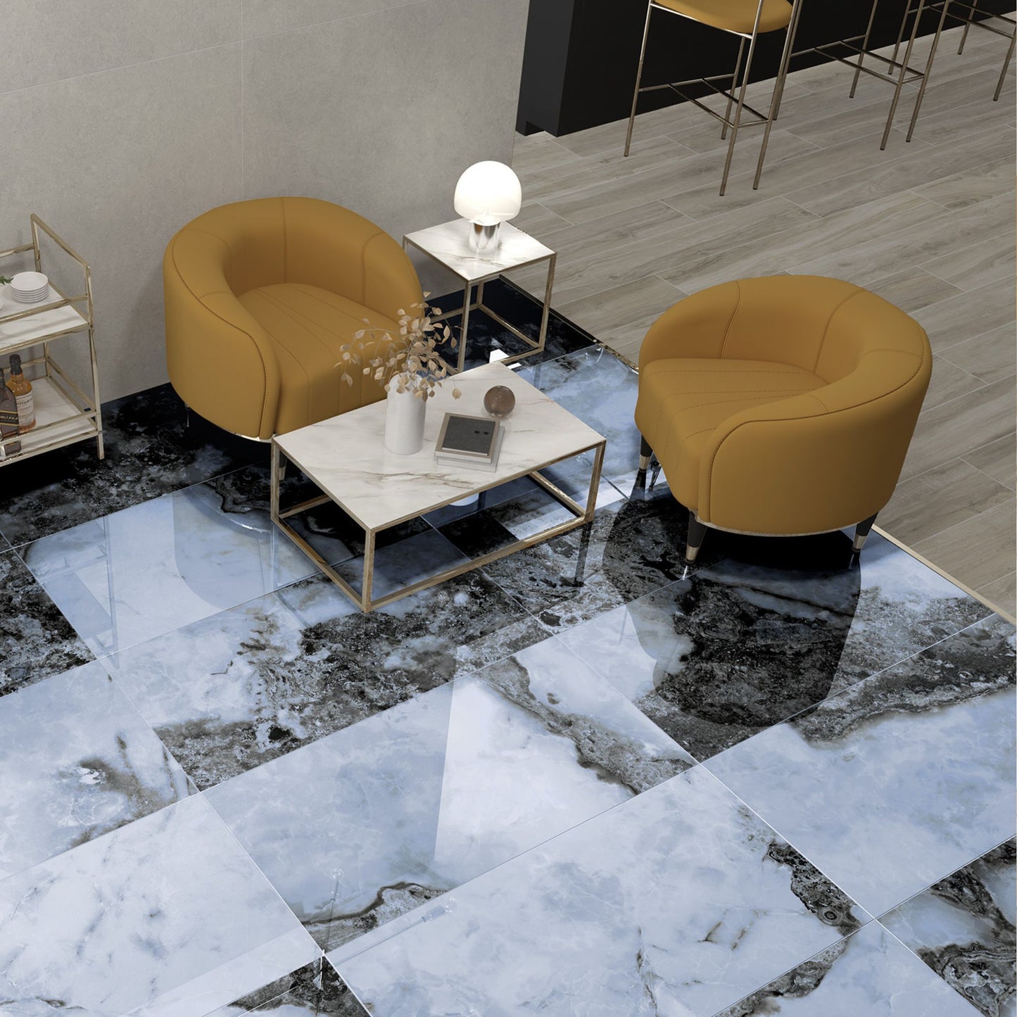 Lux Danae Navi Polished 1200x600 Tiles Lifestyle Image