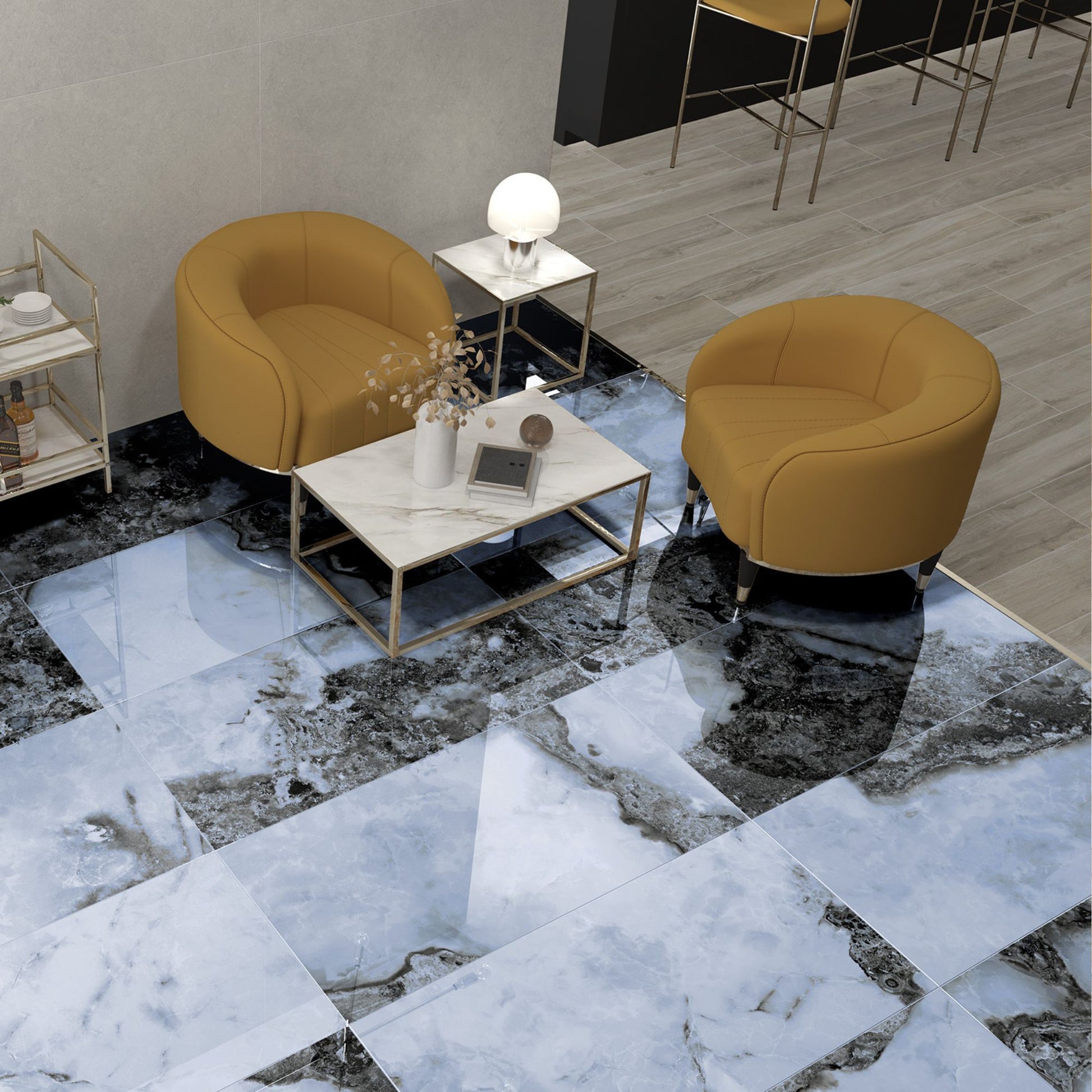 Lux Danae Navi Polished 1200x600 Tiles Lifestyle Image