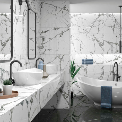 Lux Iceberg Polished 1200x600 Tiles Lifestyle Image