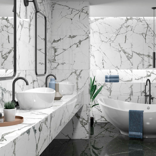 Lux Iceberg Polished 1200x600 Tiles Lifestyle Image