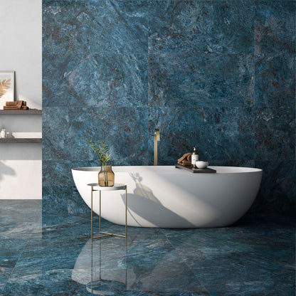 Lux Kionia Azzurro Polished 1200x600 Tiles Lifestyle Image