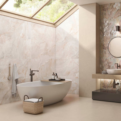 Lux Noor Peach Polished 1200x600 Tiles Lifestyle Image