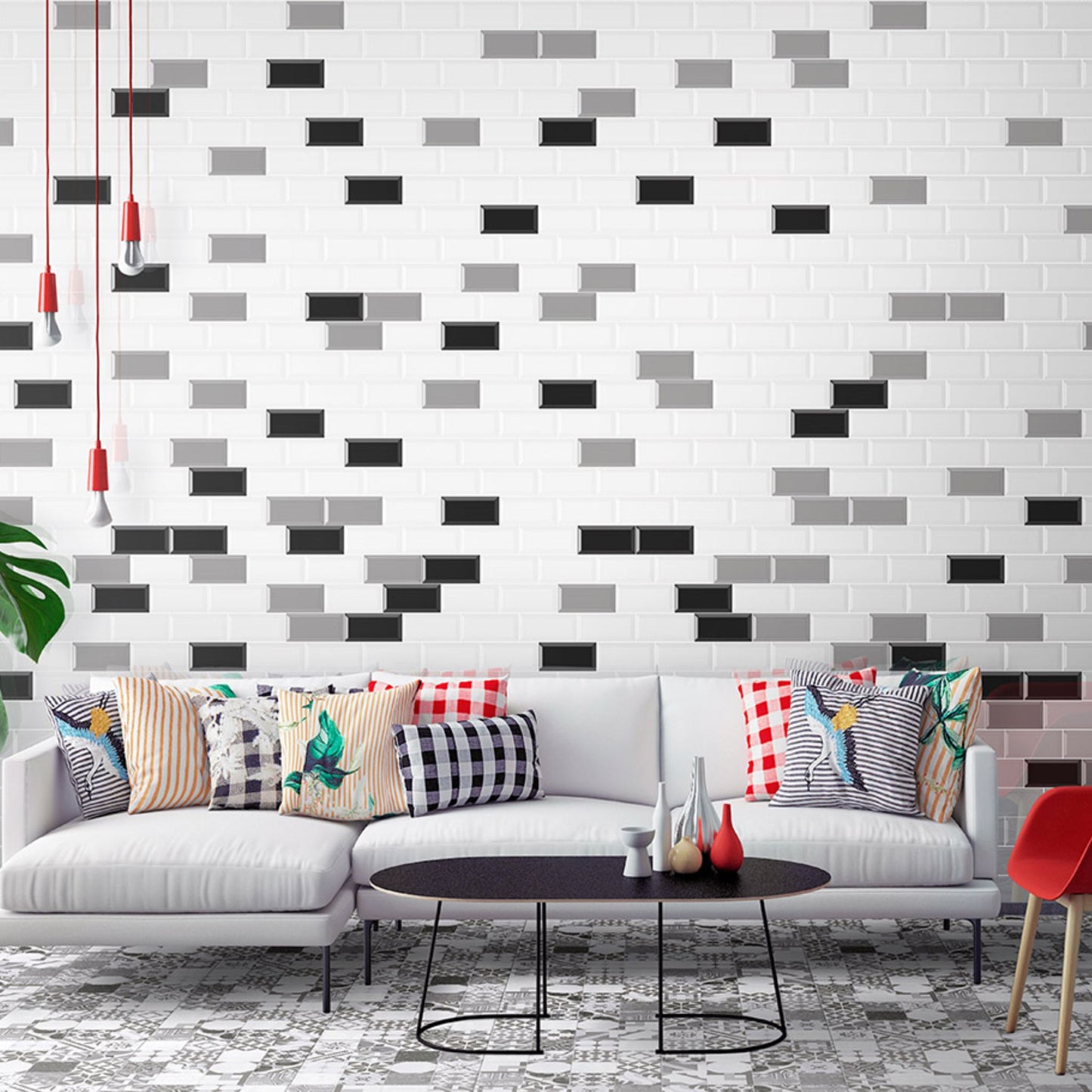 metro white bevelled subway tiles