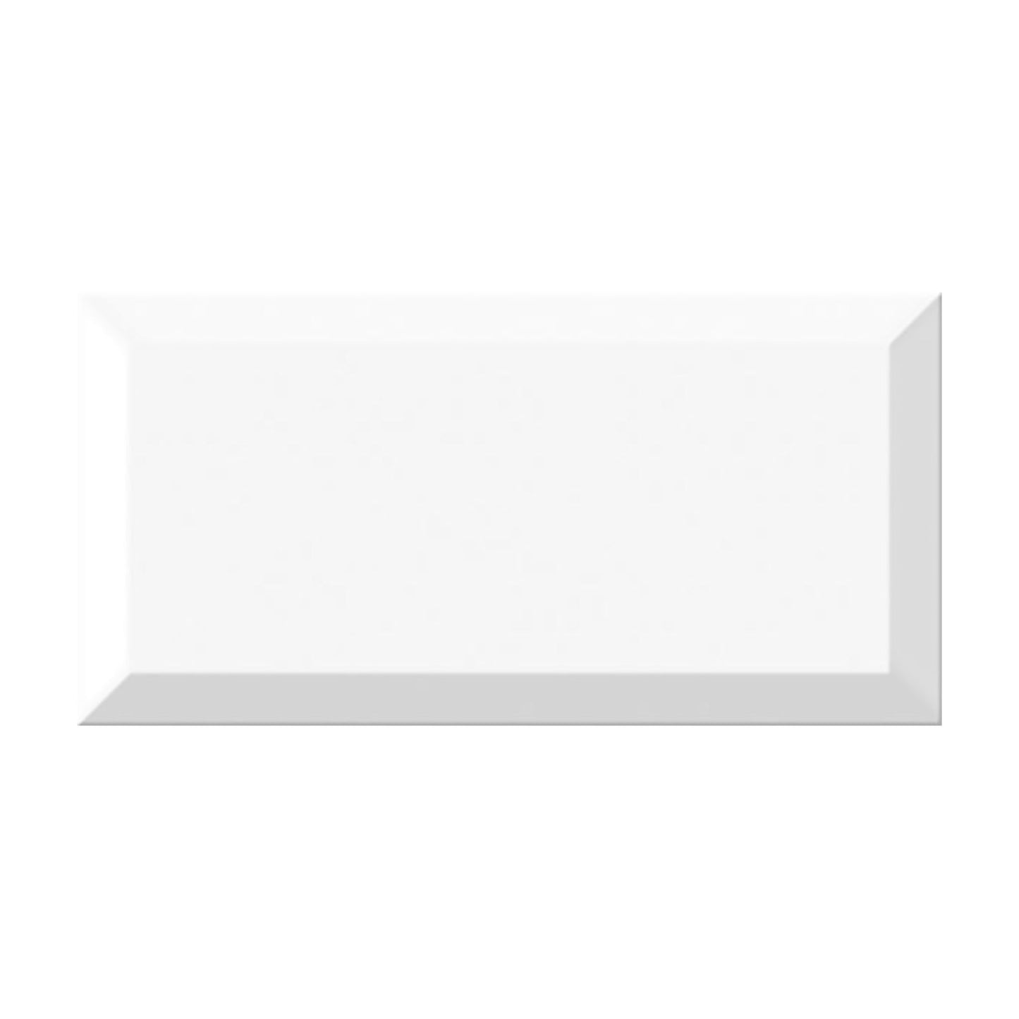 metro white bevelled subway tiles