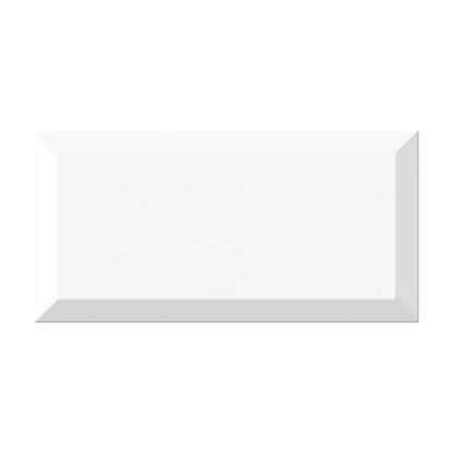 metro white bevelled subway tiles
