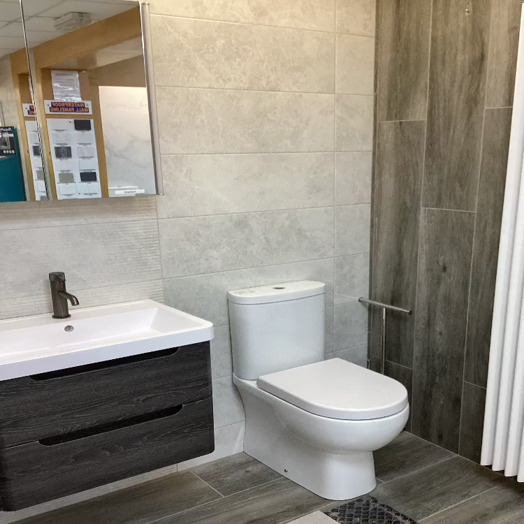 pamesa atrium assal perla wall tile tiled onto the wall in a bathroom