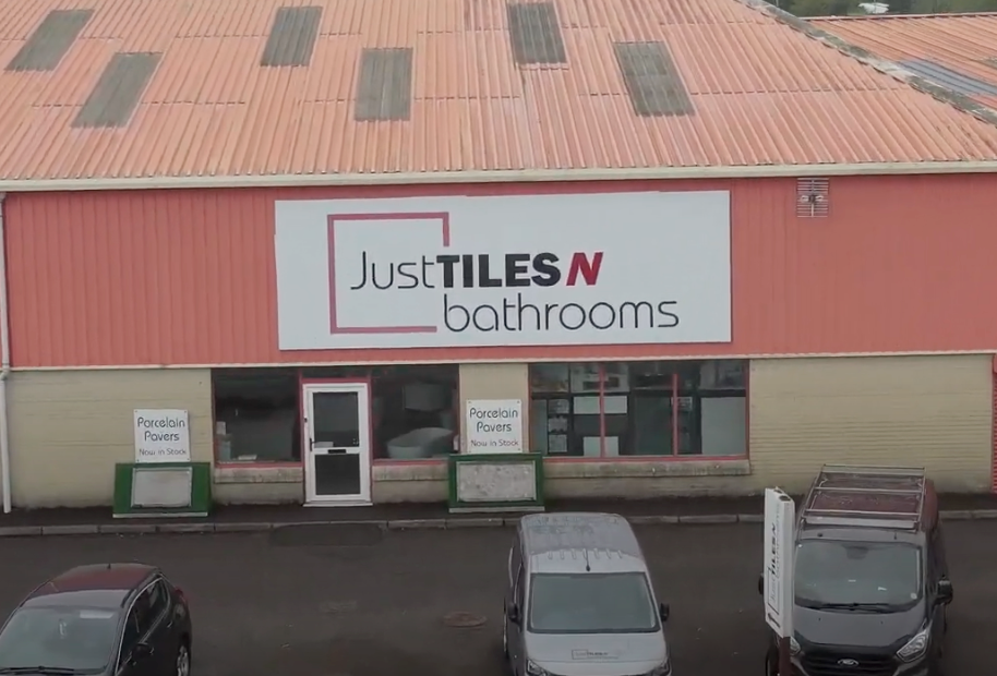 Load video: Just Tiles Ballymena flythrough video of showroom