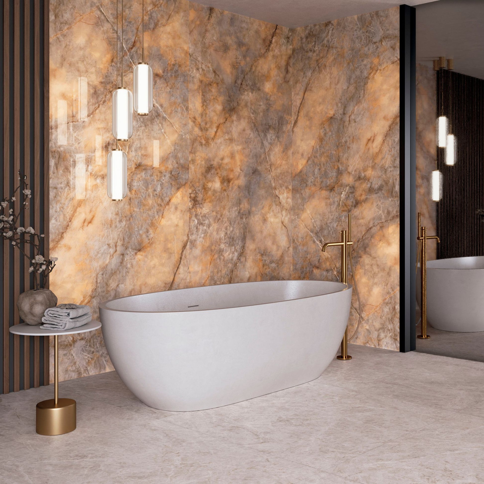 Pure Light Polished 1200x600 Tiles Lifestyle Image