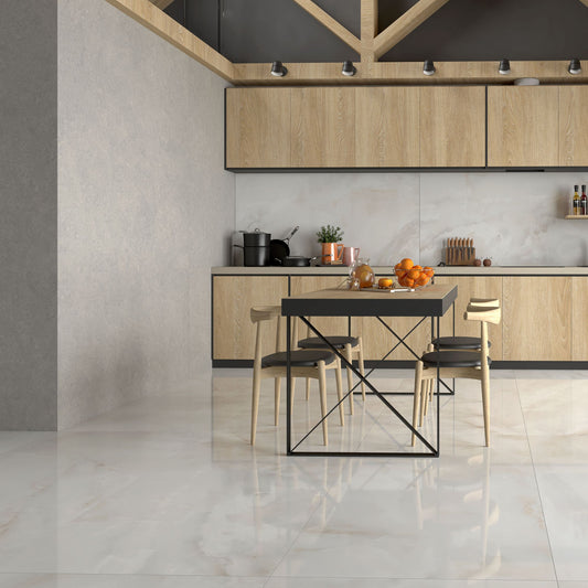 Sardonix White Polished 1200x600 Tiles Lifestyle Image