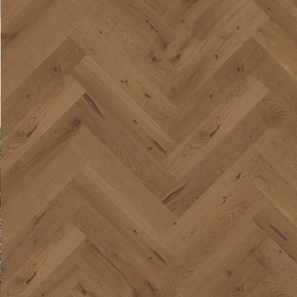 Smoked White Oak Herringbone 120 Lignum Strata Castro 15mm Engineered