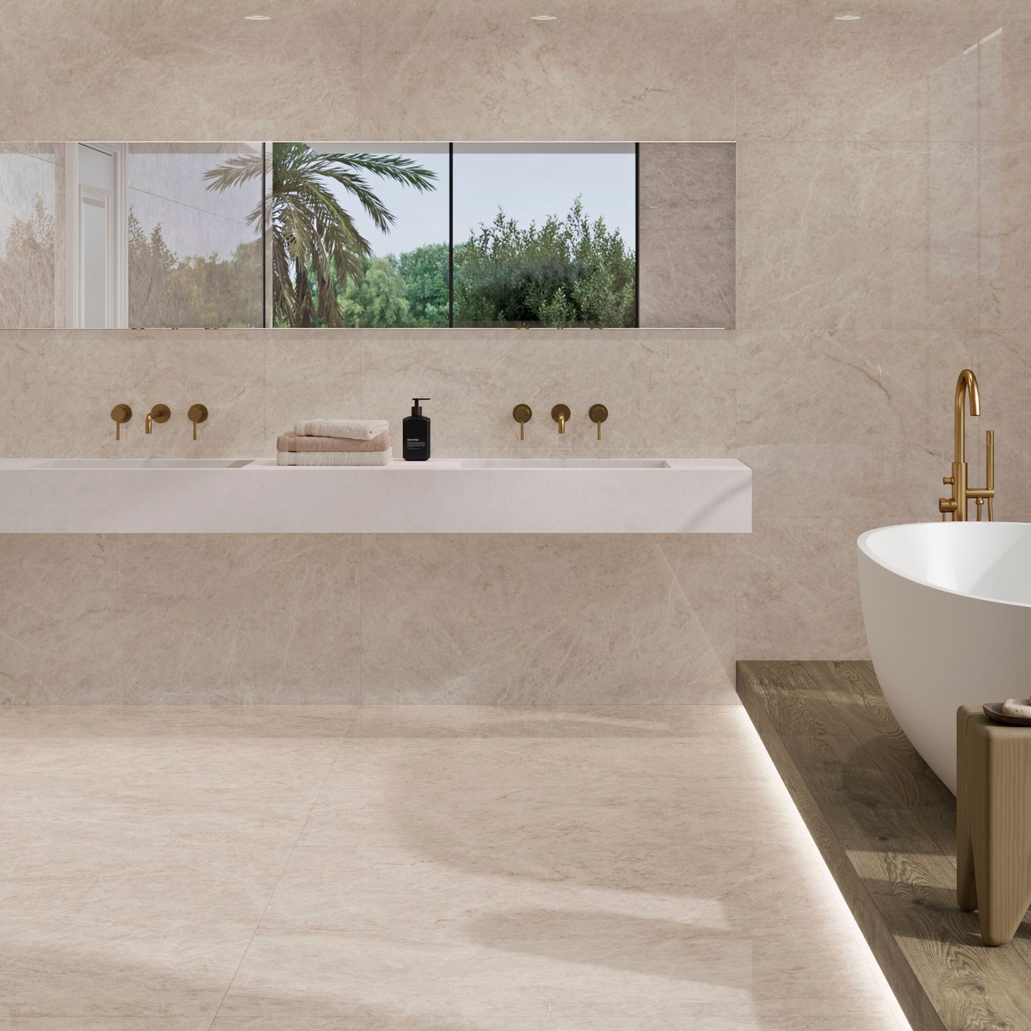Taj Mahal 1 Polished 1200x600 Tiles Lifestyle Image