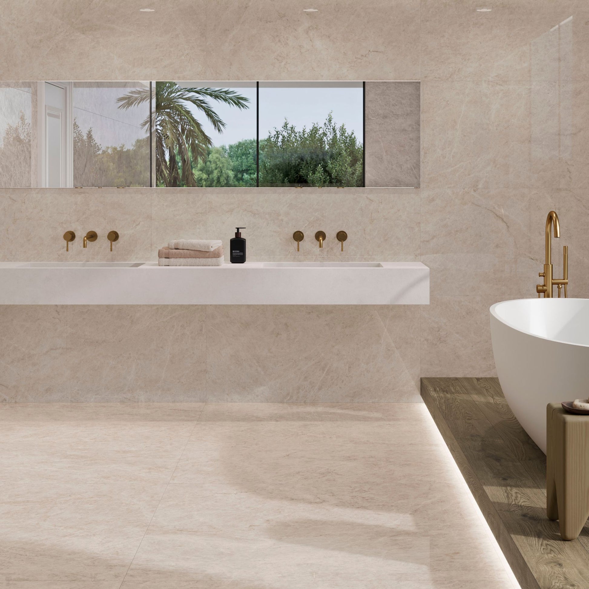 Taj Mahal 1 Polished 1200x600 Tiles Lifestyle Image