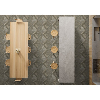 viggo roble 608x608 porcelain wood effect floor tile by pamesa tiled on a kitchen floor