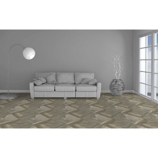 viggo roble 608x608 porcelain wood effect floor tile by pamesa tiled on a livingroom floor